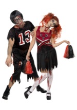 Imagen de pareja de disfraz de animadora Zombie