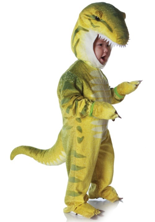 Disfraz infantil de T-Rex verde