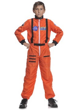 Disfraz infantil naranja de astronauta