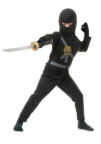 Disfraz infantil de maestro ninja negro
