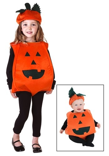 Disfraz de calabazas naranja para niños pequeños