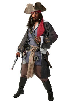 Disfraz de pirata caribeño realista de talla extra
