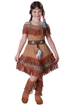 Disfraz de doncella india infantil