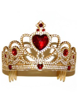 Corona de princesa rojo y oro