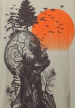 Camiseta de resaca árbol humano