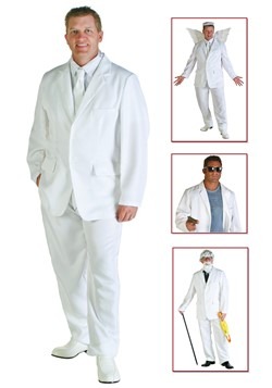 Disfraz de traje blanco talla extra