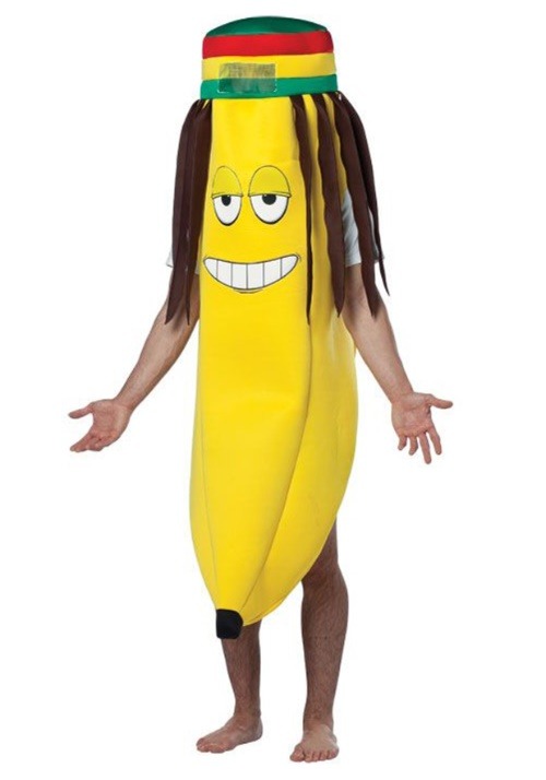 Disfraz de banana con rastas
