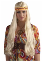 Blonde Hippie Chick Wig w / Headband