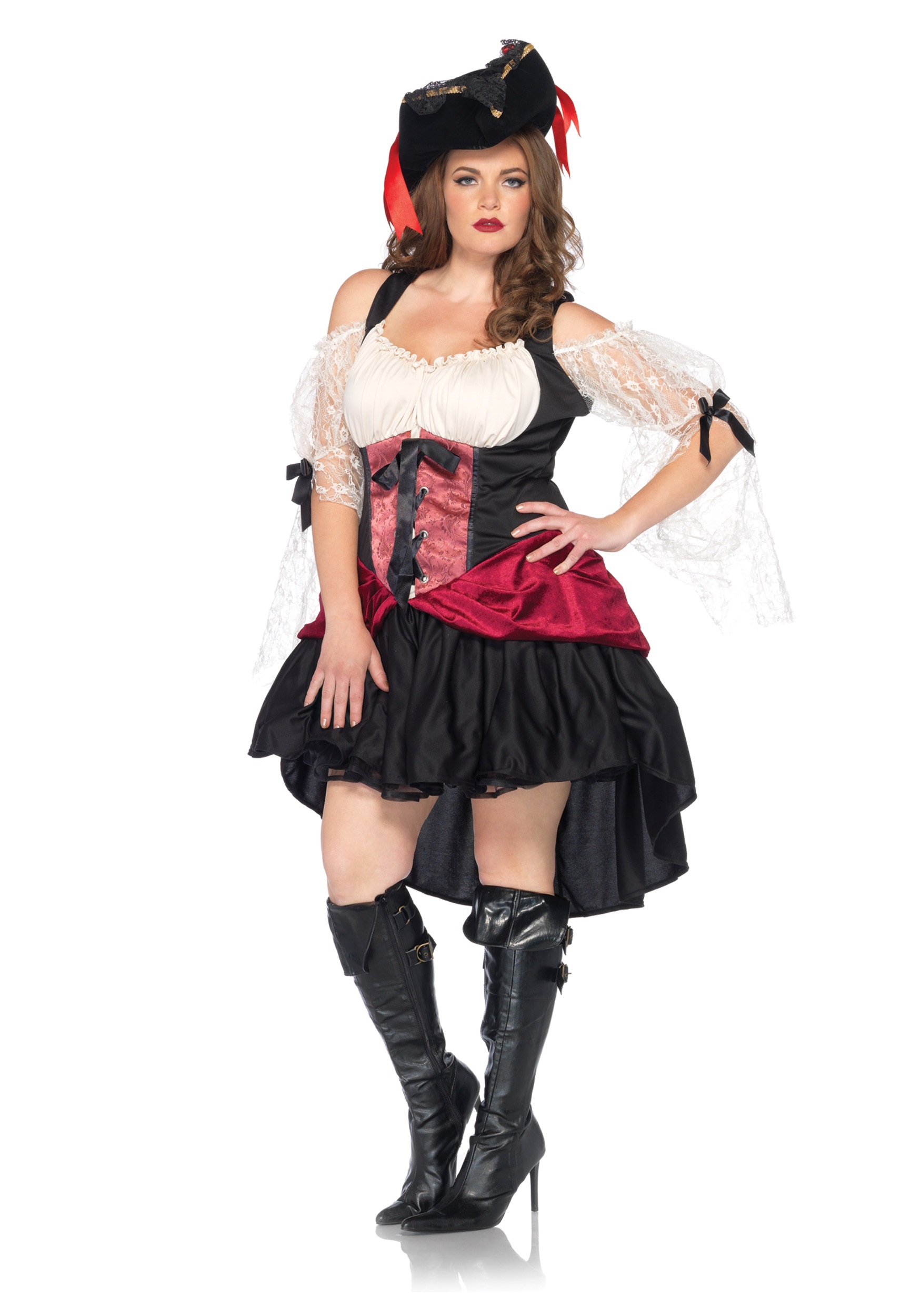 Talla Grande Mujer Disfraz De Pirata De Halloween Cosplay Uniforme