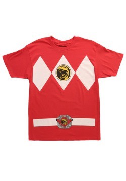 Camiseta disfraz de Power Ranger rojo