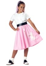Falda rosa de caniche para niños