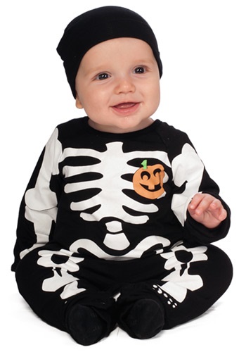 Disfraz de esqueleto negro infantil