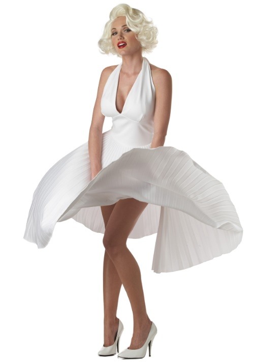 Vestido blanco de lujo de Marilyn Monroe