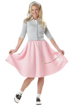 Falda poodle rosa para adulto