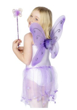 Kit de alas de mariposa moradas para niños