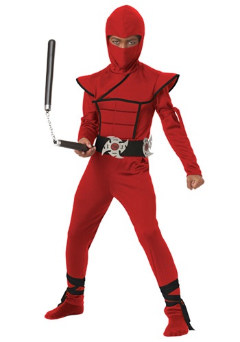 Disfraz de Ninja Stealth Rojo para Niños