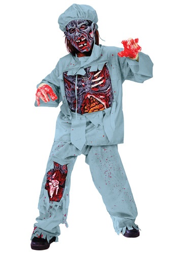 Disfraz de doctor zombie para niños