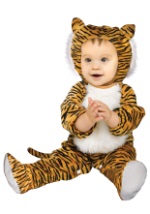 Toddler Cuddly Tiger Costume sentado