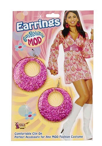 Pendientes rosa estilo Mod