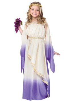 Disfraz de diosa morada para niñas