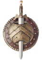Escudo espartano y espada