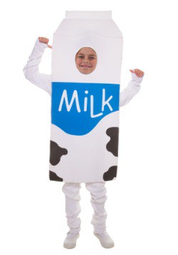 Disfraz infantil de leche