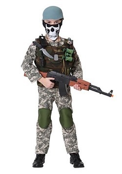 Disfraz de soldado con camuflaje