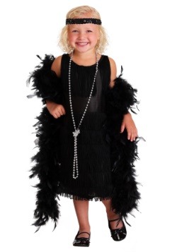 Vestido estilo flapper negro para bebé