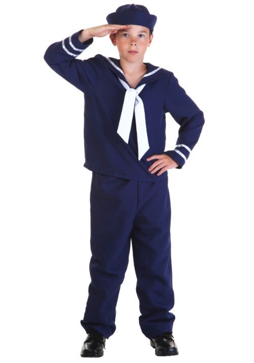 Disfraz infantil de marinero azul