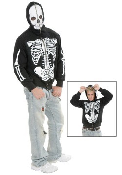 Sudadera con capucha de esqueleto