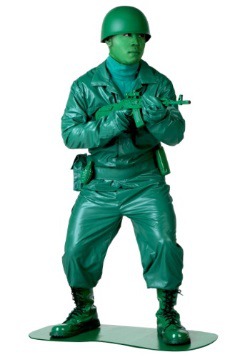 Disfraz verde de hombre del ejército talla extra