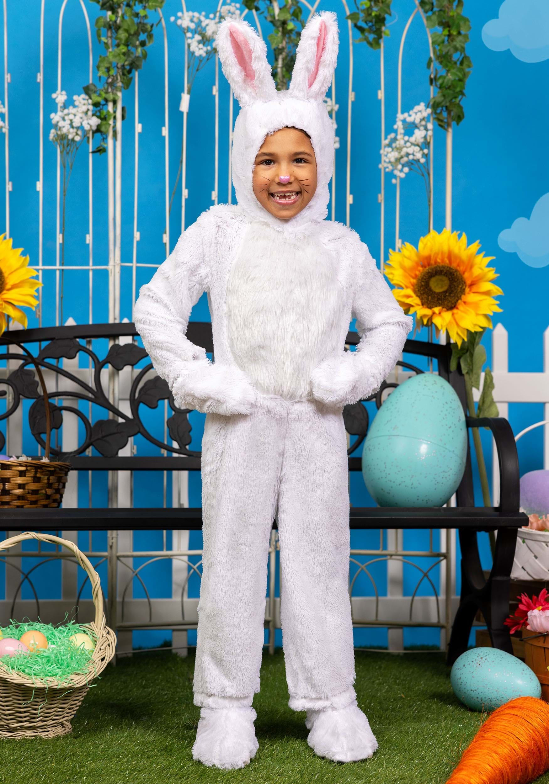 Retencion graduado Desafío Disfraz de conejo blanco para niños
