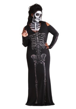 Vestido largo para mujer Plus Size Bone Appetit Skeleton