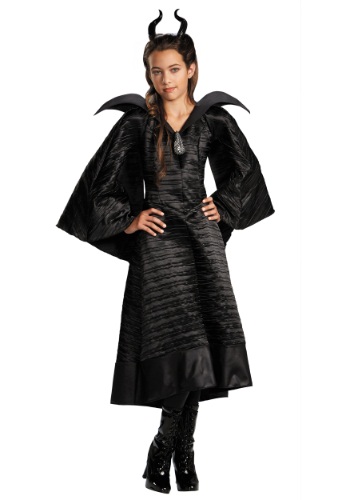 Disfraz de Maléfica Deluxe negro para niñas