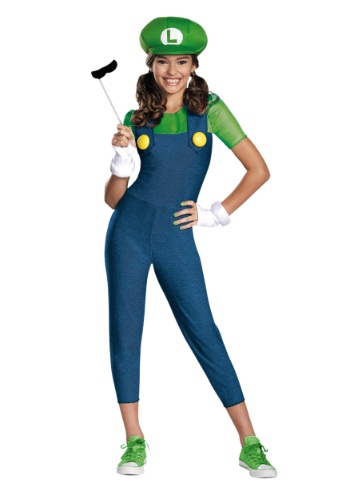 Disfraz de Luigi para niñas tween