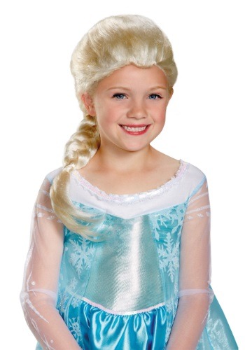 Peluca de Elsa de Frozen para niñas