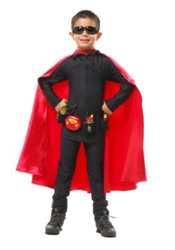 Capa roja de superhéroe de lujo para niños