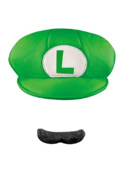 Gorro y bigote de Luigi para adulto
