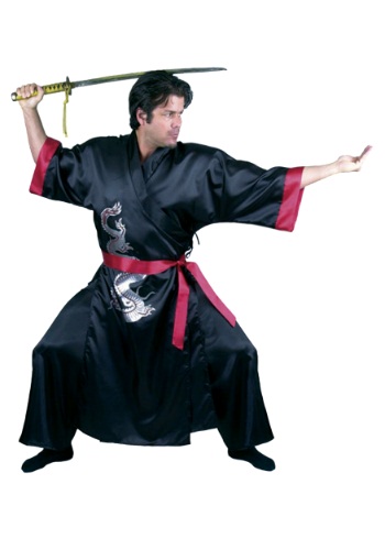 Disfraz de adulto samurai negro