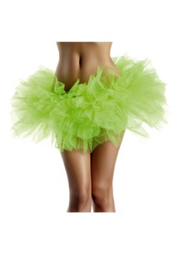 Tutú de organza verde neón
