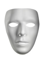 Máscara para hombre en blanco