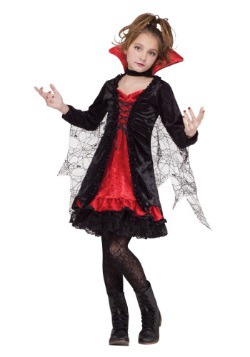 Disfraz infantil de chica vampiro