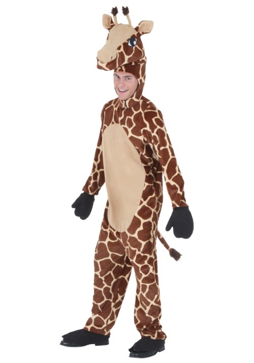 Disfraz de terciopelo de jirafa para adulto
