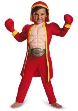 Disfraz de boxeador musculoso para niños pequeños