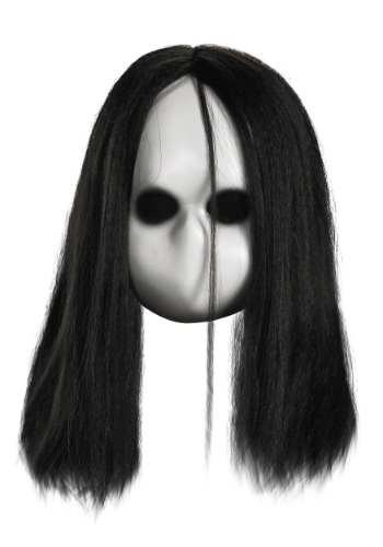 Máscara de muñeca ojos negros en blanco para adulto