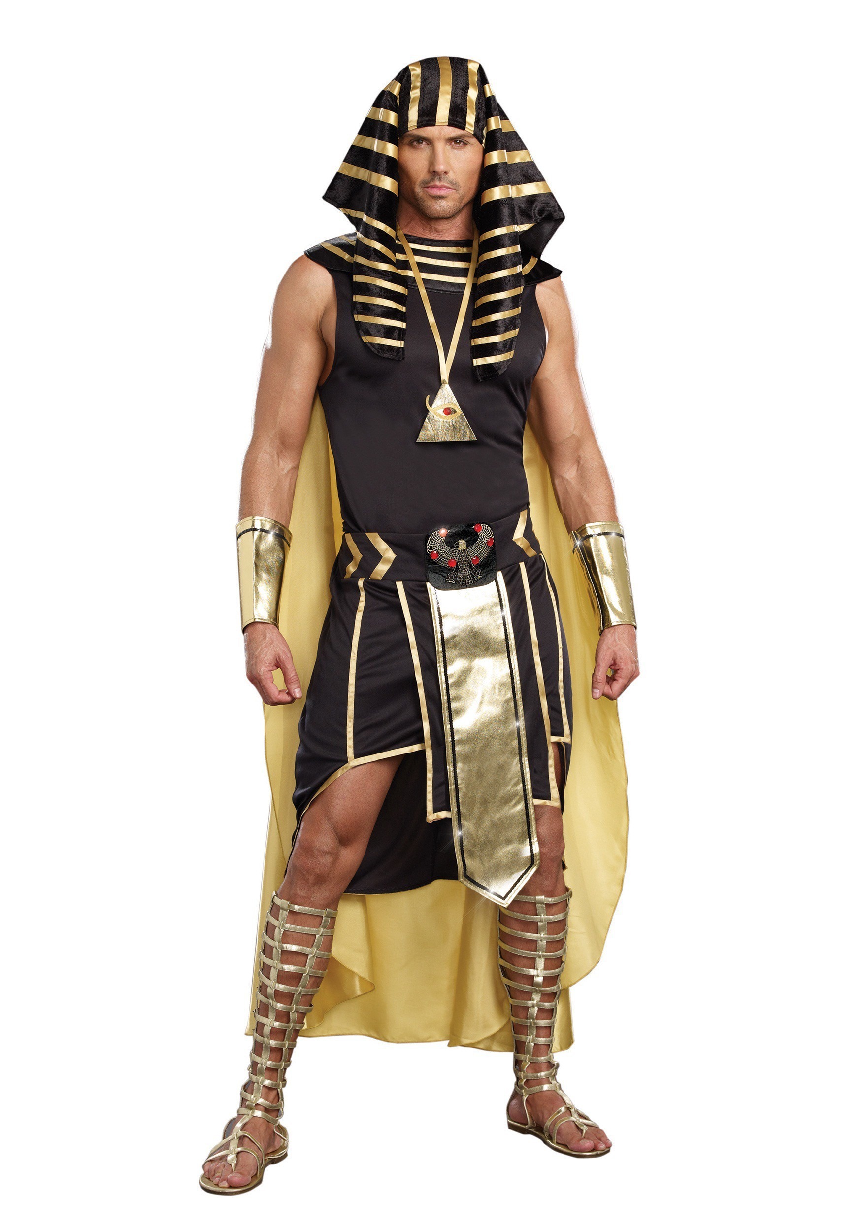  Cosplay.fm Disfraz de emperador egipcio para adultos con  sombrero para Halloween (XS/S) : Ropa, Zapatos y Joyería