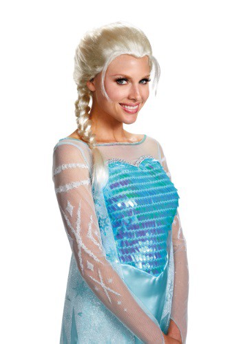 Peluca de Elsa de Frozen para adulto