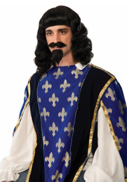Set de peluca y barba para mosquetero para adulto