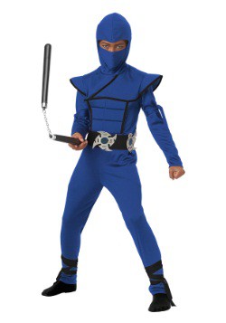 Disfraz infantil de ninja furtivo azul