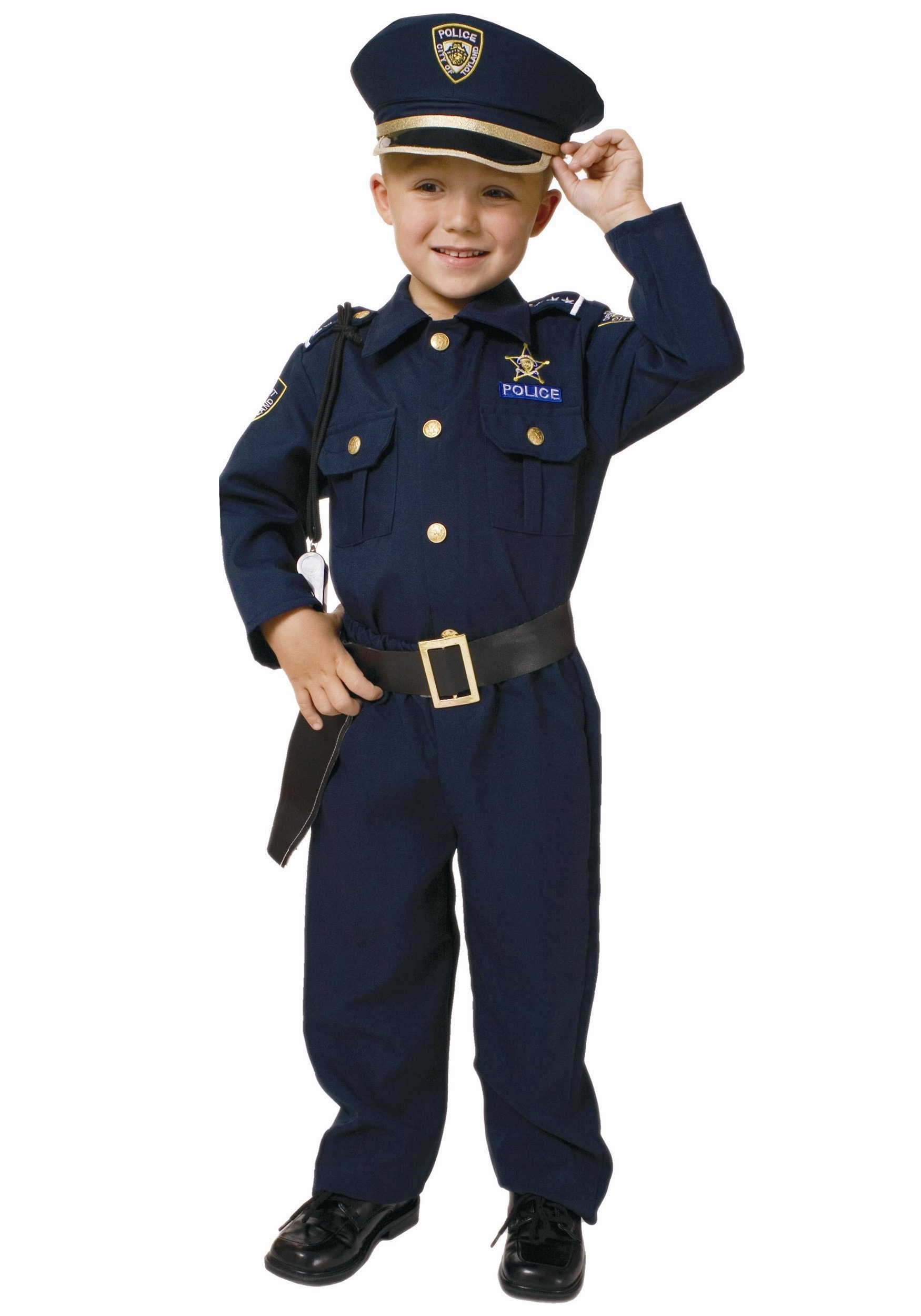 KIDIN Disfraz de policía para niños, disfraz de policía, Halloween,  cosplay, día de carrera, regalos de cumpleaños